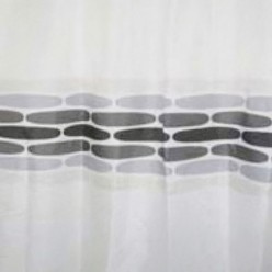 Cortina Ducha Tela Piedras Gris 180x200 cm,
