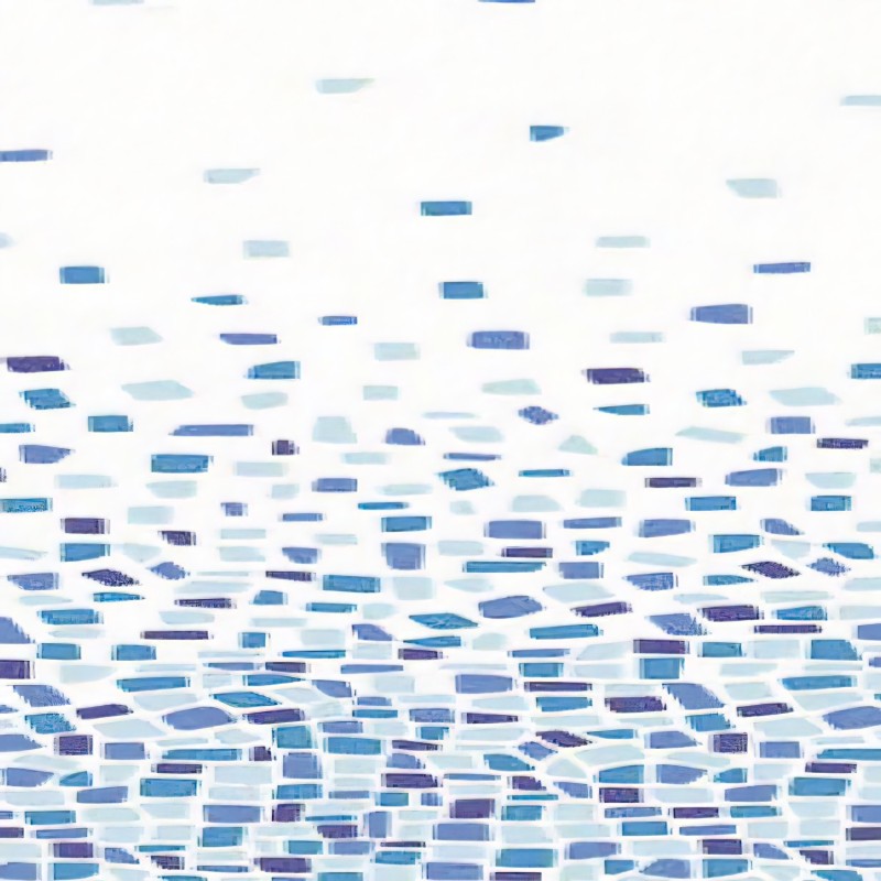 Cortina Ducha Tela Cuadrado Azul 180x200 cm,