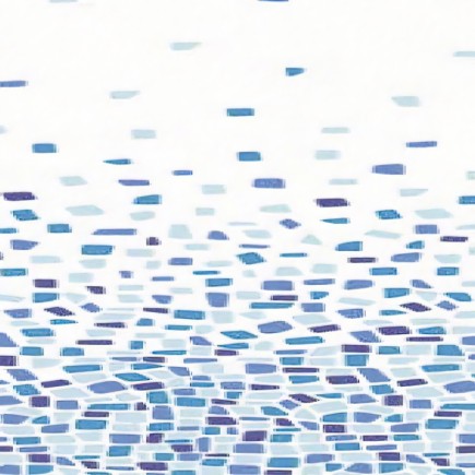 Cortina Ducha Tela Cuadrado Azul 180x200 cm,