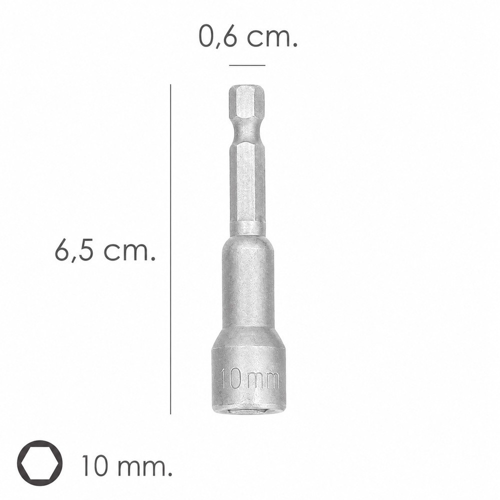 Llave Vaso Magnetica 10 mm, (2 Piezas) al por Mayor | Almacén de Ferretería