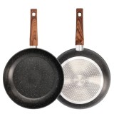Sarten Aluminio Forjado Antiadherente Ø 28 x 5,5 cm, Mango Engomado / 5 capas / Acabado Piedra / Apta Para Todo Tipo de Cocinas 