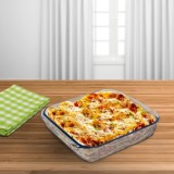 Fuente Horno Cristal Borosilicato Cuadrada 1,8 L, 20,7x20,7 cm, Ideal Meclas, Ensaladas, Postres, Cocina, Resposteria, Libre BPA