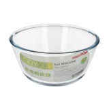 Bol De Cristal, Ideal Para Mezclas, 1,5 Litros, Libre BPA, Cristal De Borosilicato,Ensaladas, Postres, Cocina, Resposteria al po