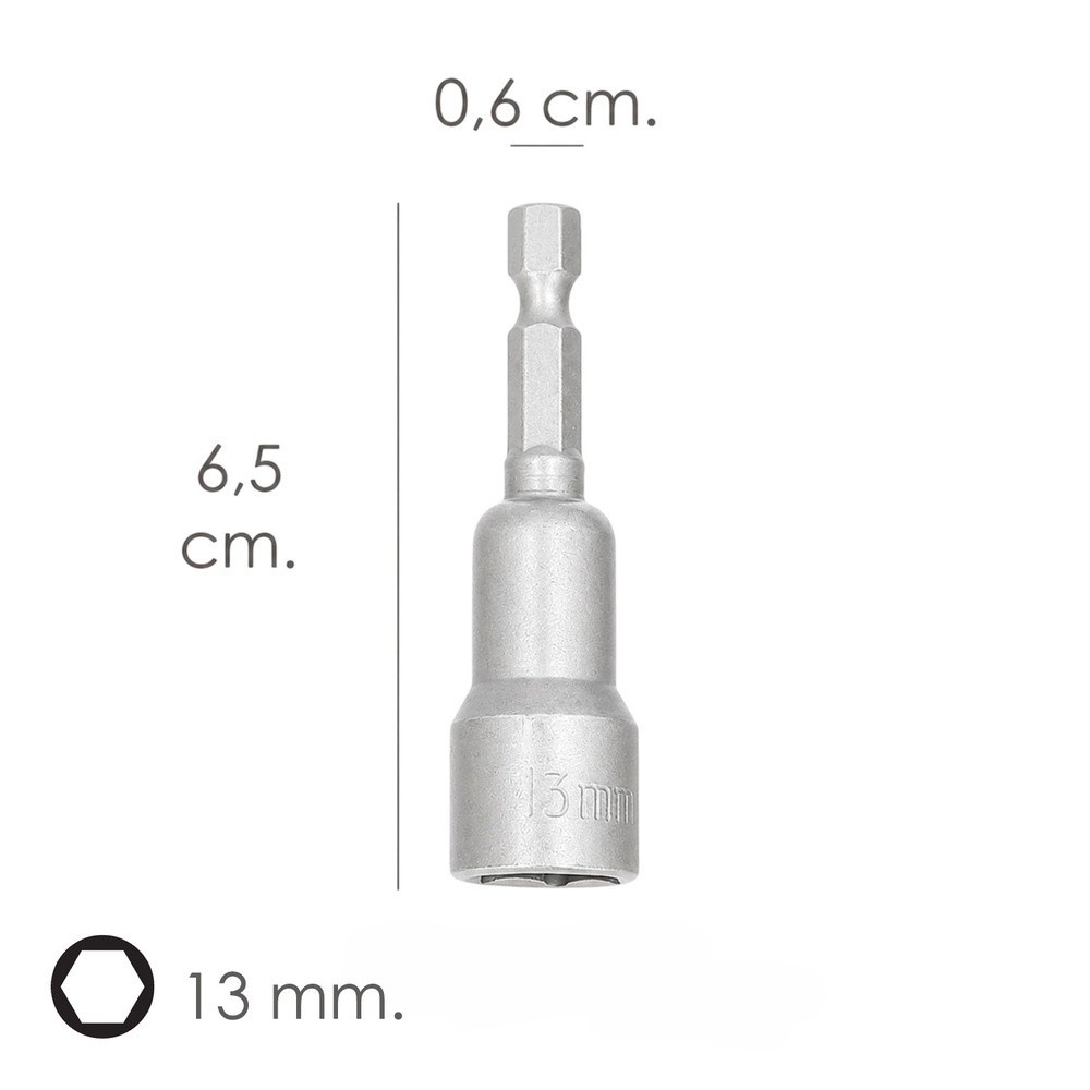 Llave Vaso Magnetica 13 mm, (2 Piezas) al por Mayor | Almacén de Ferretería