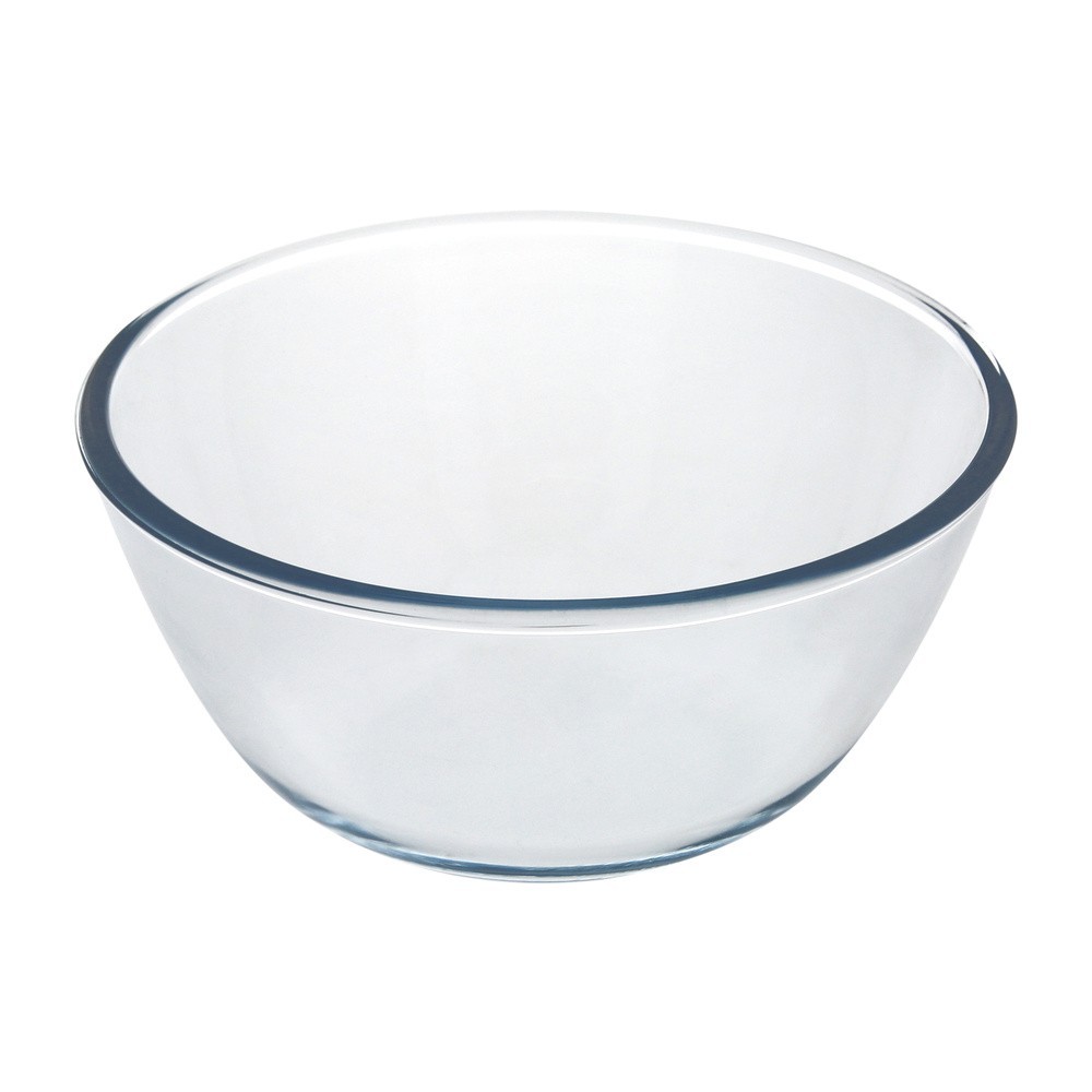 Bol De Cristal, Ideal Para Mezclas, 2,5 Litros, Libre BPA, Cristal De Borosilicato,Ensaladas, Postres, Cocina, Resposteria al po