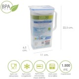 Jarra Plastico Cuadrada 1,500 ml, 11 x 6,5 x 22,5 (alt) cm, al por Mayor | Almacén de Ferretería