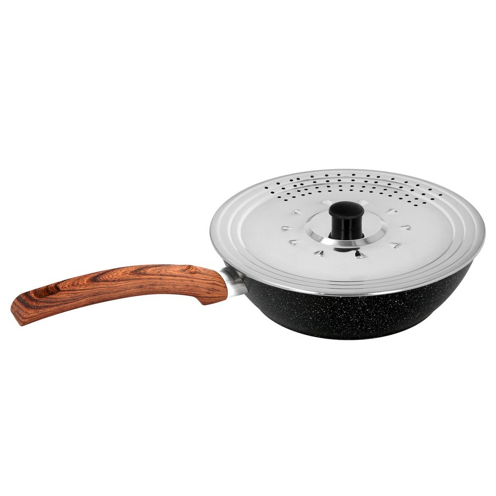 Tapadera Multiusos Acero Inoxidable Ø 21 cm, Uso Tapa Anti Salpicaduras y Escurridor, Tapadera Adpatable Diferentes Medidas al p
