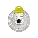 Tapadera Multiusos Acero Inoxidable Ø 21 cm, Uso Tapa Anti Salpicaduras y Escurridor, Tapadera Adpatable Diferentes Medidas al p