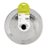 Tapadera Multiusos Acero Inoxidable Ø 28 cm, Uso Tapa Anti Salpicaduras y Escurridor, Tapadera Adpatable Diferentes Medidas al p