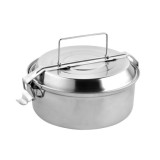Fiambrera Metalica De Acero Inoxidable Con 2 Platos Ø 16 cm, Lunch Box, Fiambrera Metalica, Porta Alimentos Metalico, al por May