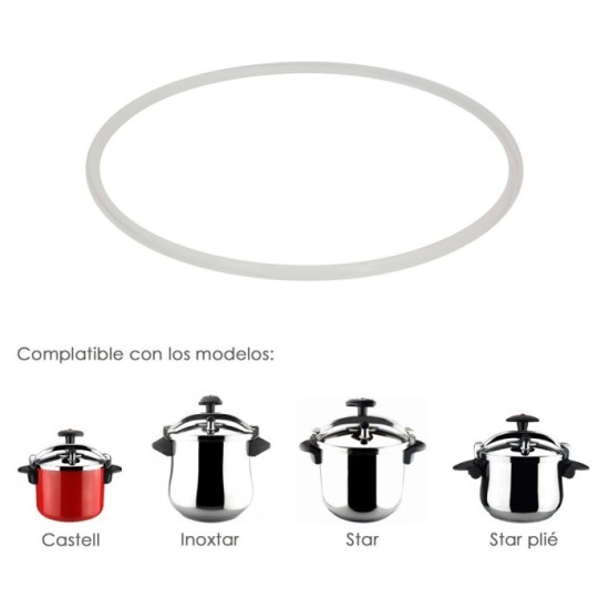 Junta De Silicona Para Olla Magefesa  Ø22cm Olla Express Magefesa Star / Inoxtar / Castel / Star Plié, Recambio Original al por 