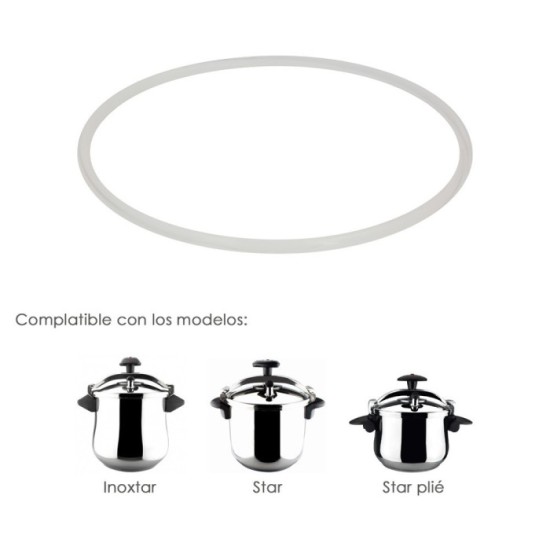 Junta De Silicona Para Olla Magefesa Ø24cm Olla Express Magefesa Star / Inoxtar / Castel / Star Plié, Recambio original, al por 