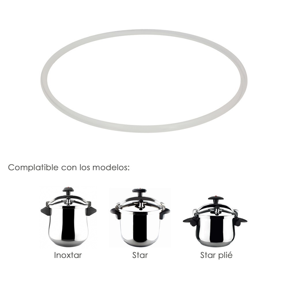 Junta De Silicona Para Olla Magefesa Ø24cm Olla Express Magefesa Star / Inoxtar / Castel / Star Plié, Recambio original, al por 