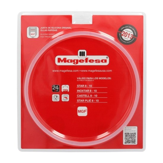 Junta De Silicona Para Olla Magefesa Ø24cm Olla Express Magefesa Star / Inoxtar / Castel / Star Plié, Recambio original, al por 