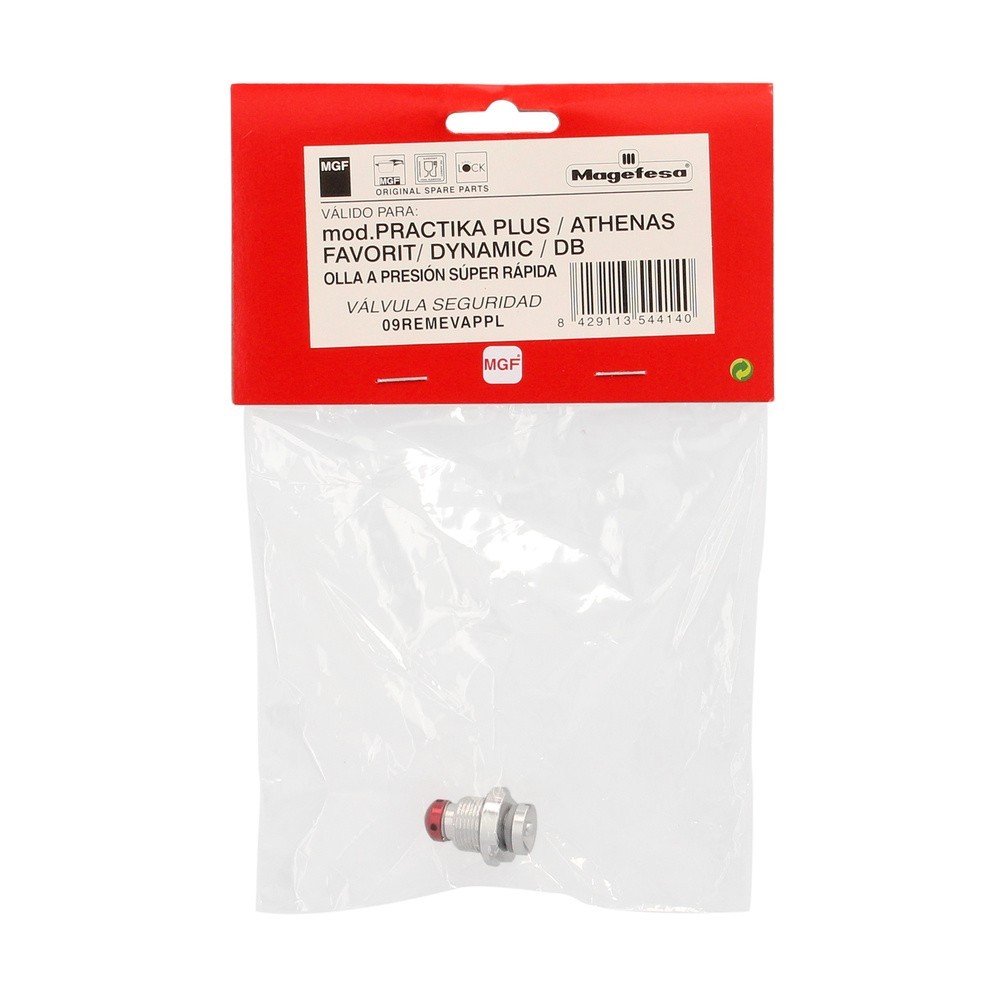 Valvula De Seguridad Compatible Con Olla A Presión Súper Rápida Magefesa Nova, Nova Pro, Prisma y Astra, Recambio oficial al por
