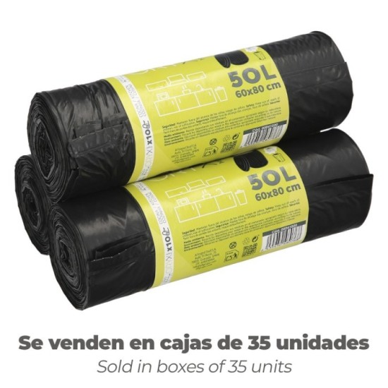 Bolsa Basura Cierre Facil 50 Litros Rollo 10 Bolsas al por Mayor | Almacén de Ferretería