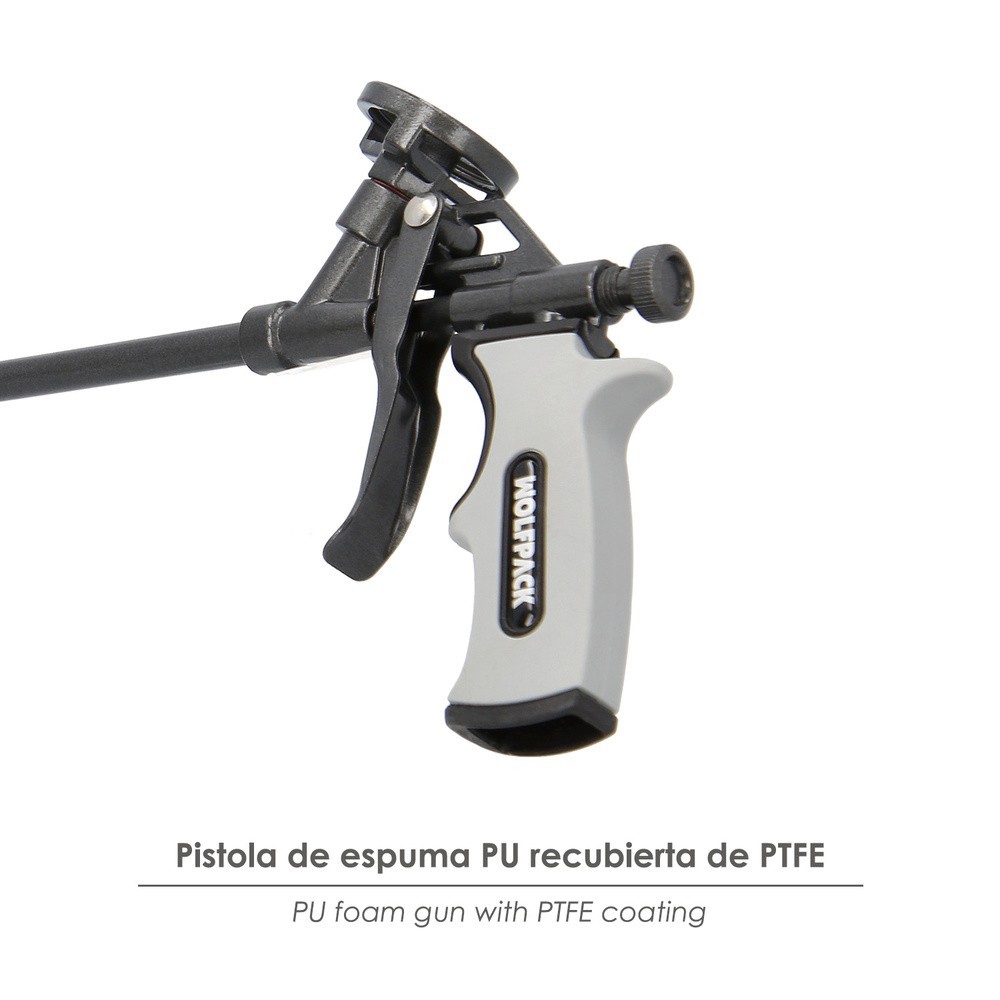 Pistola Para Espuma Poliuretano Recubriemiento Integro PTFE  (Interior y Exterior) Pistola Calafatear, Rellenar, Sellar al por M
