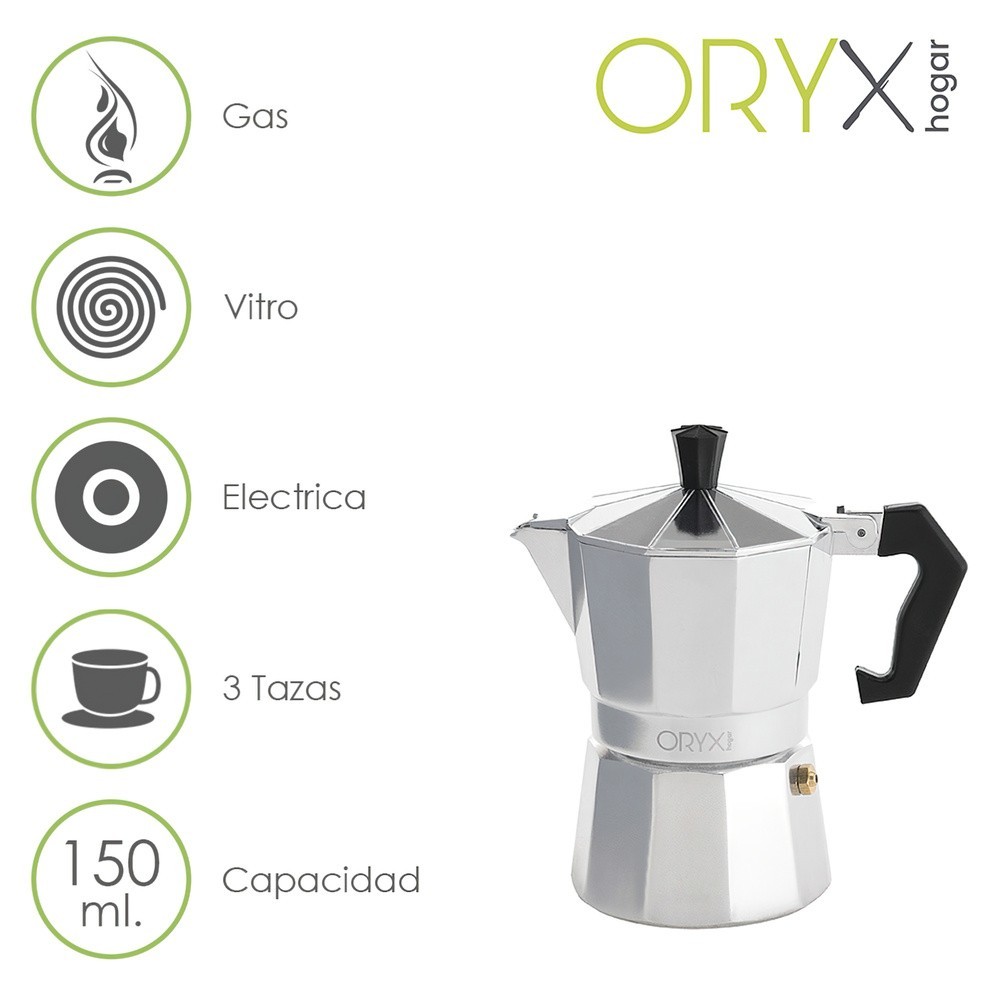 Cafetera Aluminio 3 Tazas (150 ml,) Classic al por Mayor | Almacén de Ferretería