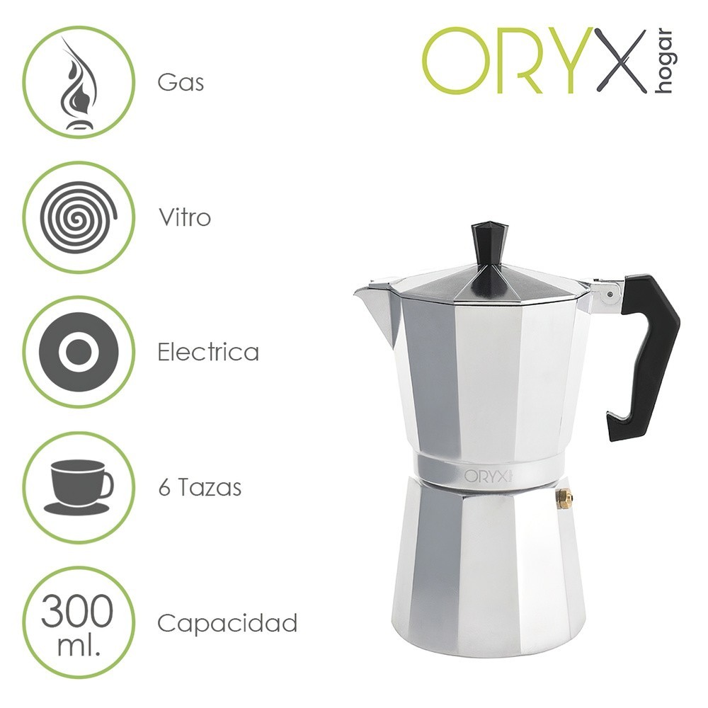 Cafetera Aluminio 6 Tazas (300 ml,) Classic al por Mayor | Almacén de Ferretería