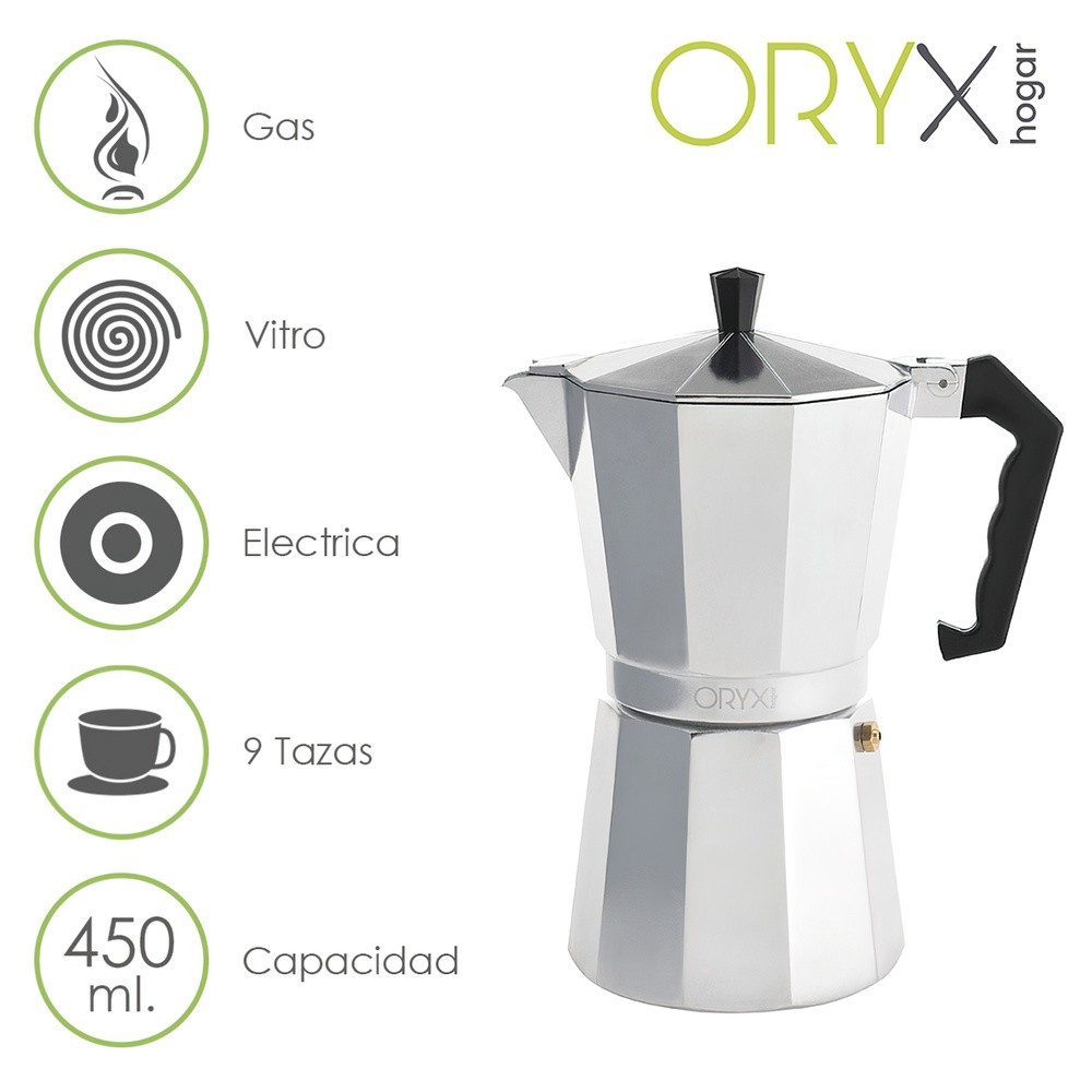 Cafetera Aluminio 9 Tazas (450 ml,) Classic al por Mayor | Almacén de Ferretería
