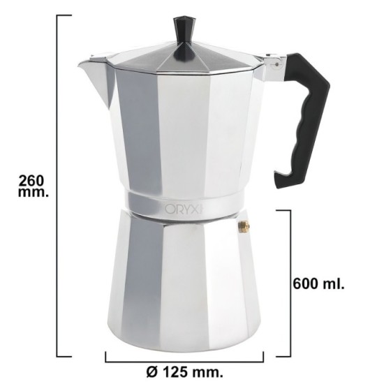 Cafetera Aluminio 12 Tazas (600 ml,) Classic al por Mayor | Almacén de Ferretería