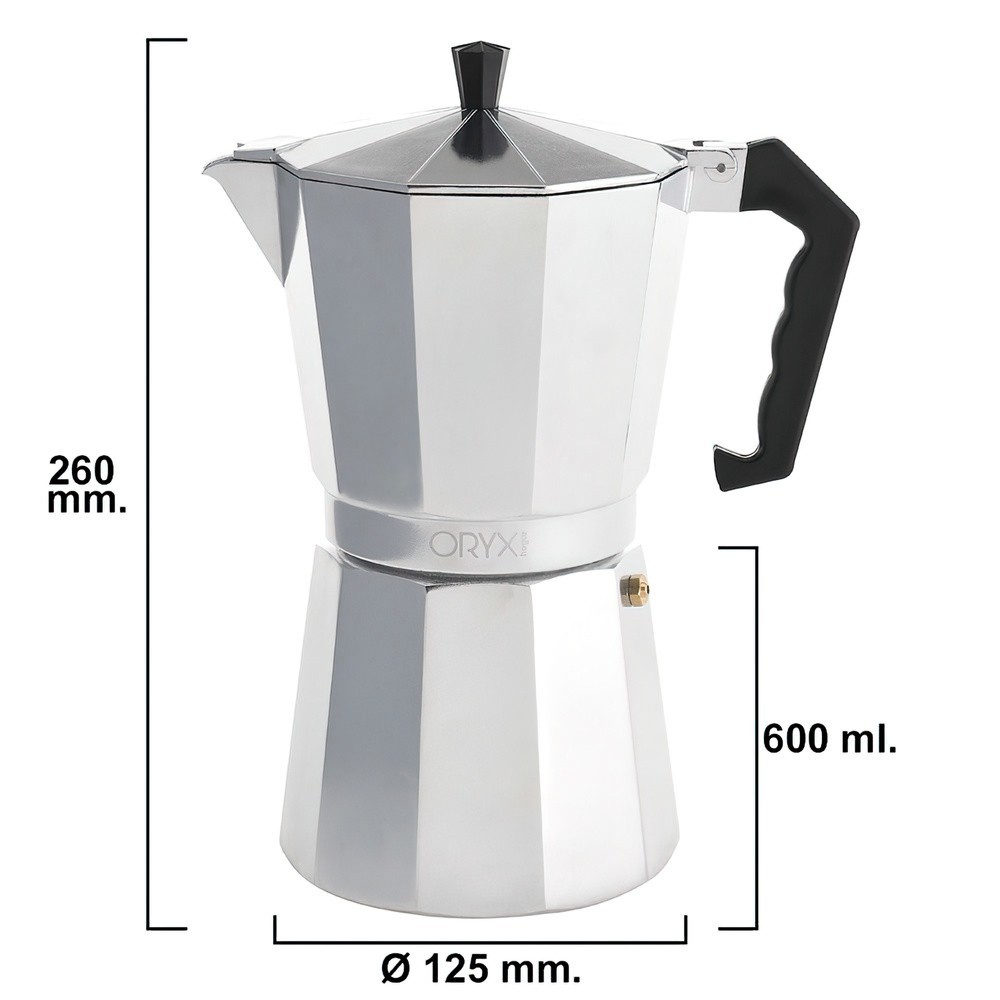Cafetera Aluminio 12 Tazas (600 ml,) Classic al por Mayor | Almacén de Ferretería