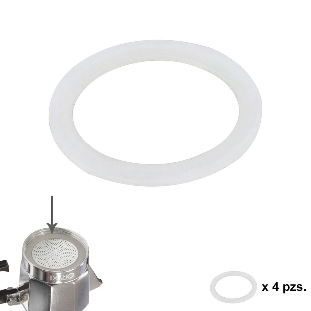 Junta Goma Silicona Cafetera Aluminio Classic / Inducción 2 Tazas (4 Unidades) al por Mayor | Almacén de Ferretería