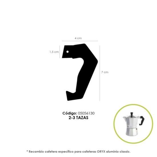 Mango Cafetera Alumino Classic 2 y 3 Tazas al por Mayor | Almacén de Ferretería