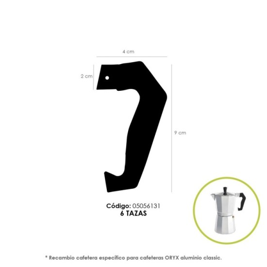 Mango Cafetera Alumino Classic 6 Tazas al por Mayor | Almacén de Ferretería