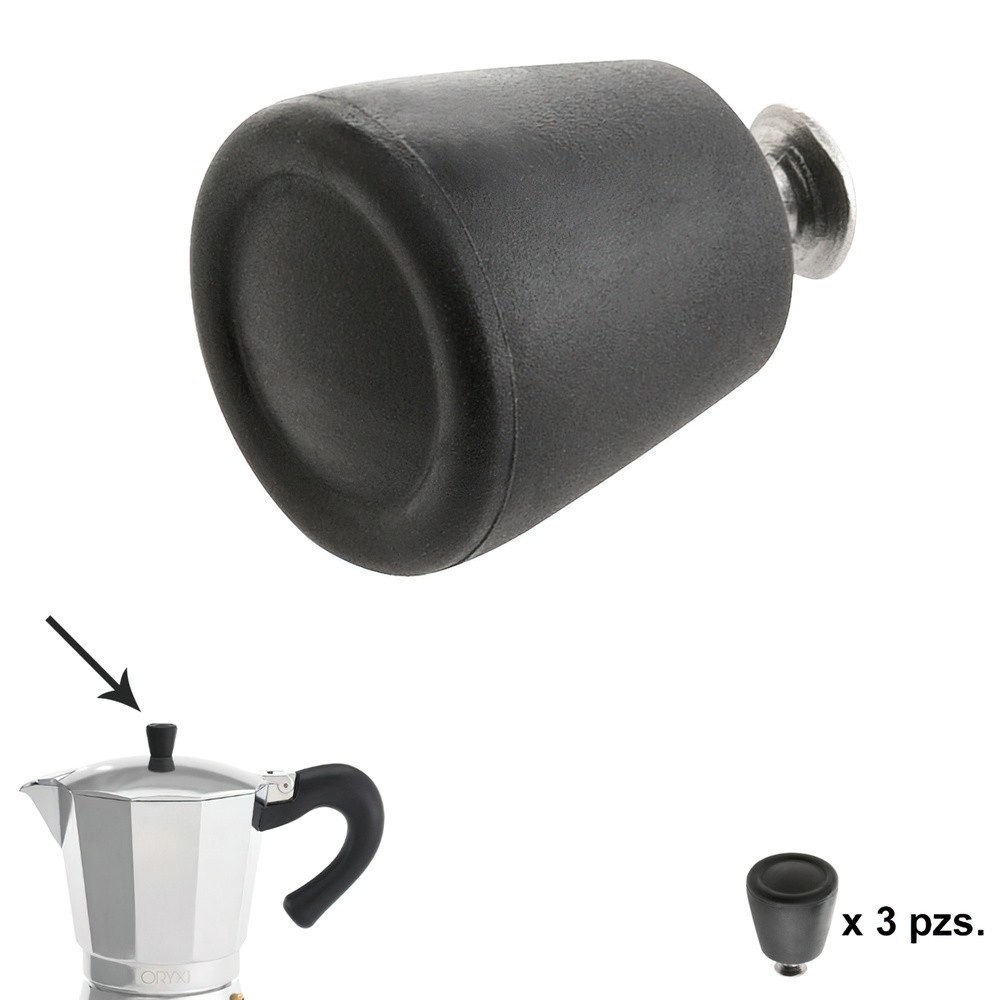 Pomo Cafetera Aluminio Inducción 6 / 9 / 12 Tazas (3 piezas) al por Mayor | Almacén de Ferretería