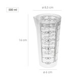 Vaso Medidor Plastico Oryx 500 ml, 8,5x6x16 cm, al por Mayor | Almacén de Ferretería