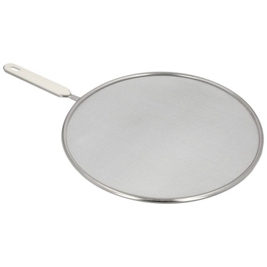 Tapa Anti Salpicaduras Ø 28 cm, Malla Acero Inoxidable, Con mango, Pantalla Antisalpicaduras,Tapa Sarten,Tapa ollas,Tapa aceite 