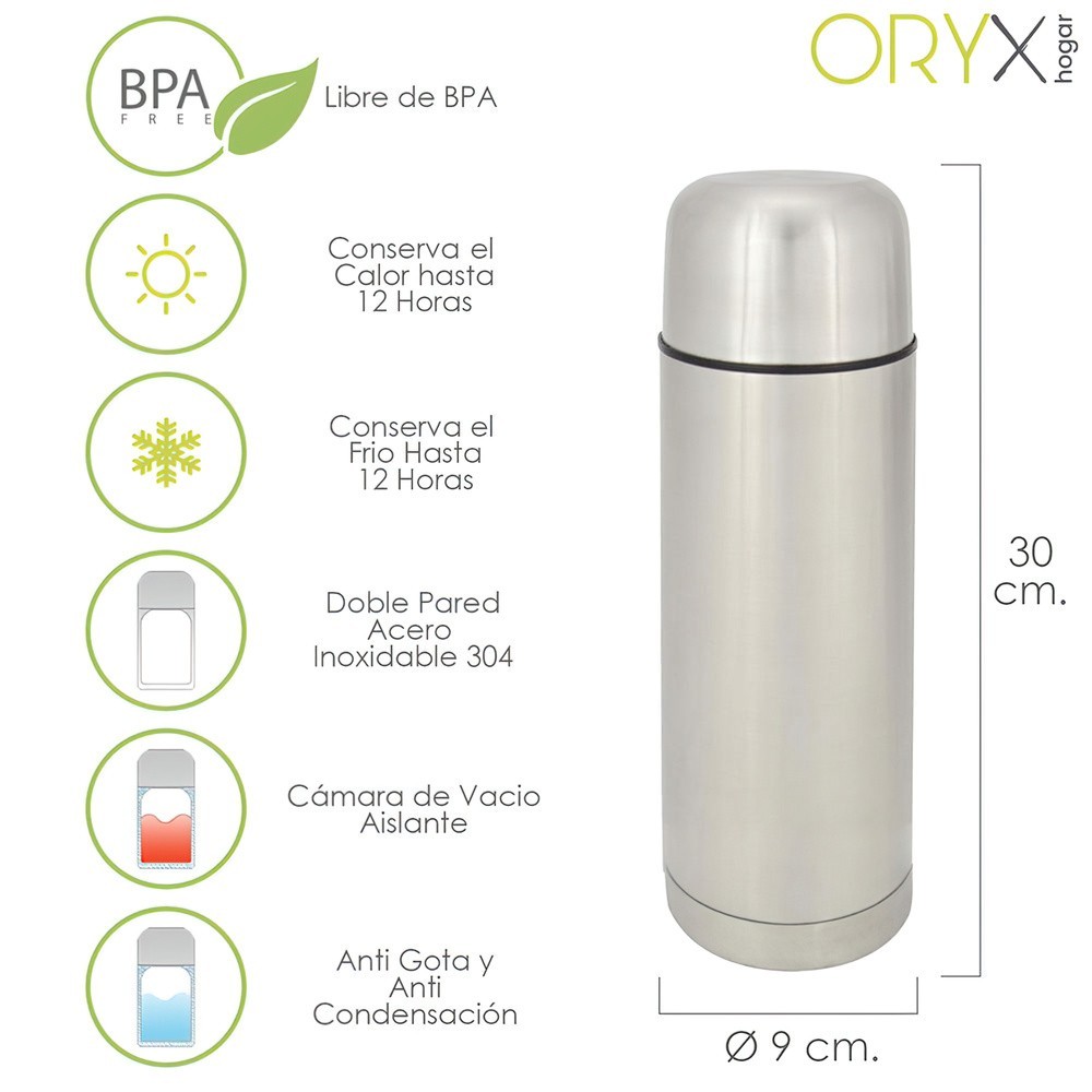 Termo Liquidos, Capacidad De 750 ML, Libre BPA, Acero Inoxidable, Antigoteo al por Mayor | Almacén de Ferretería