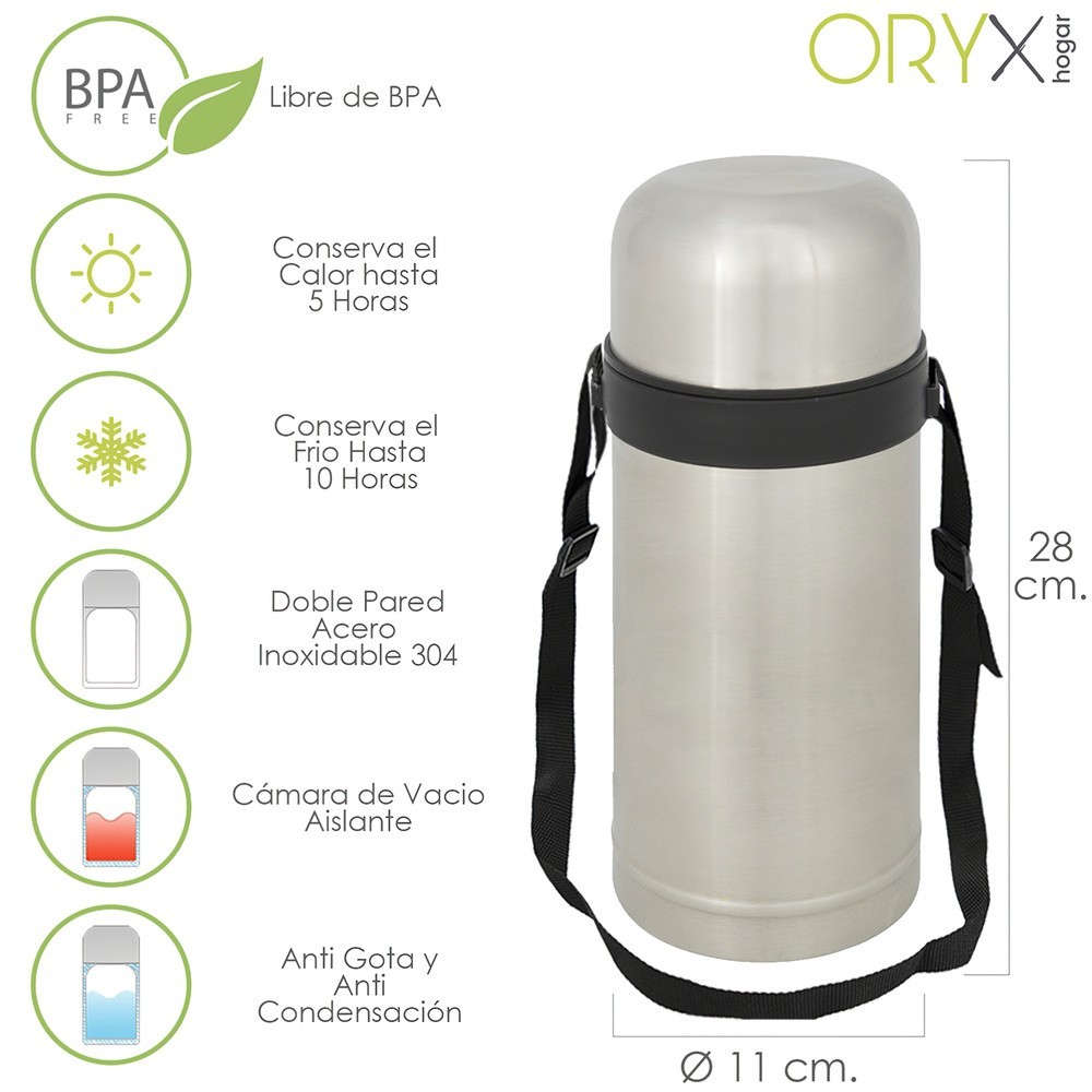 Termo Solidos y Liquidos, 1 Litro De Capacidad, Libre BPA, Acero Inoxidable, Antigoteo al por Mayor | Almacén de Ferretería
