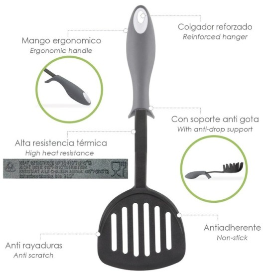 Espatula Rasera Cocina Nylon Con Mango Antigotas Engomado 34,5 x 11 cm, al por Mayor | Almacén de Ferretería