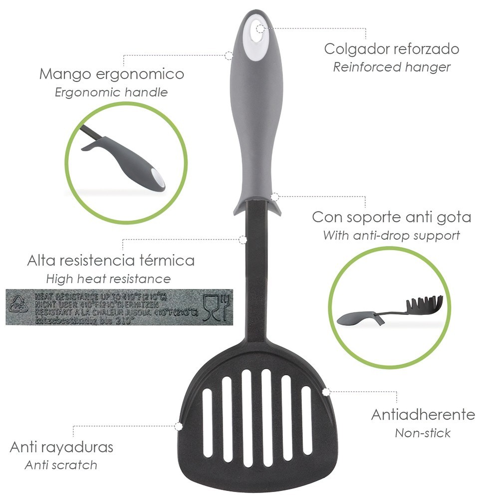Espatula Rasera Cocina Nylon Con Mango Antigotas Engomado 34,5 x 11 cm, al por Mayor | Almacén de Ferretería