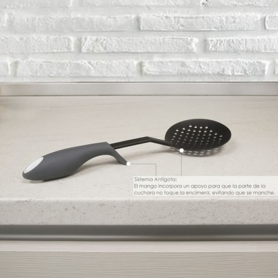 Espumadera Cocina Nylon Con Mango Antigotas Engomado 35 x 11,7 cm, al por Mayor | Almacén de Ferretería