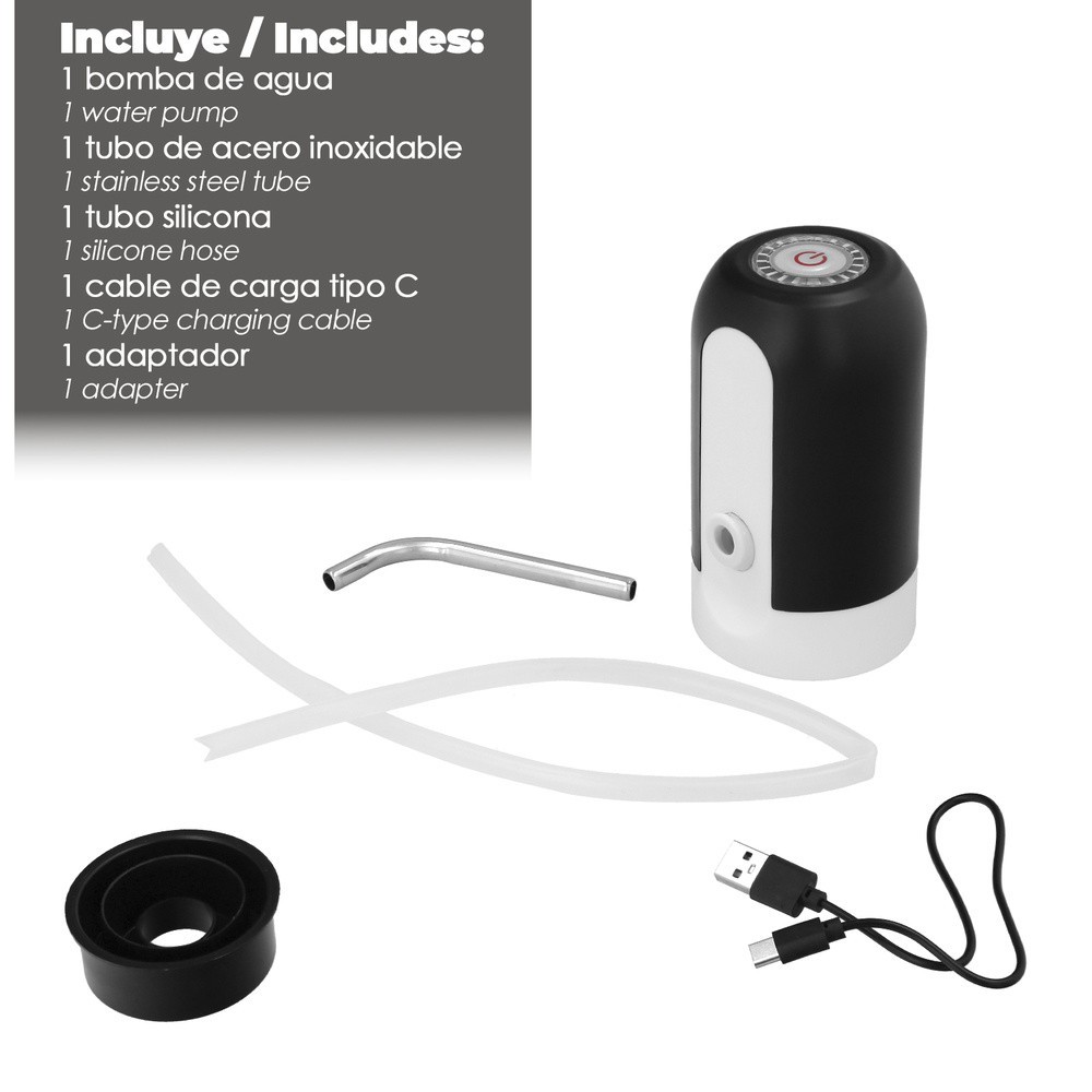 Dispensador De Agua Automático Para Garrafas y Botellas Con Cargador USB Tipo C al por Mayor | Almacén de Ferretería
