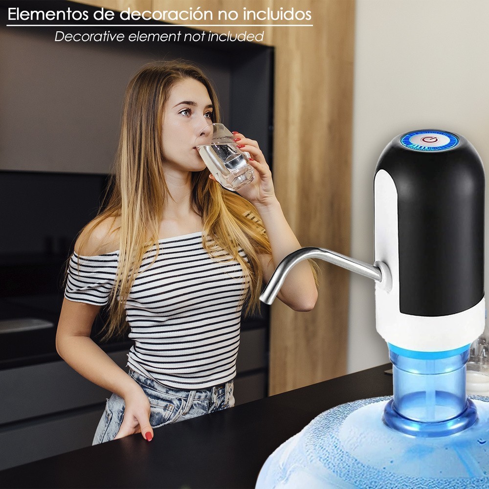 Dispensador De Agua Automático Para Garrafas y Botellas Con Cargador USB Tipo C al por Mayor | Almacén de Ferretería