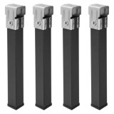 Juego Patas Somier Cuadradas (4 Unidades) Tubo 30x30 mm, Para Somier de 30x30 mm, Altura 25 cm, al por Mayor | Almacén de Ferret
