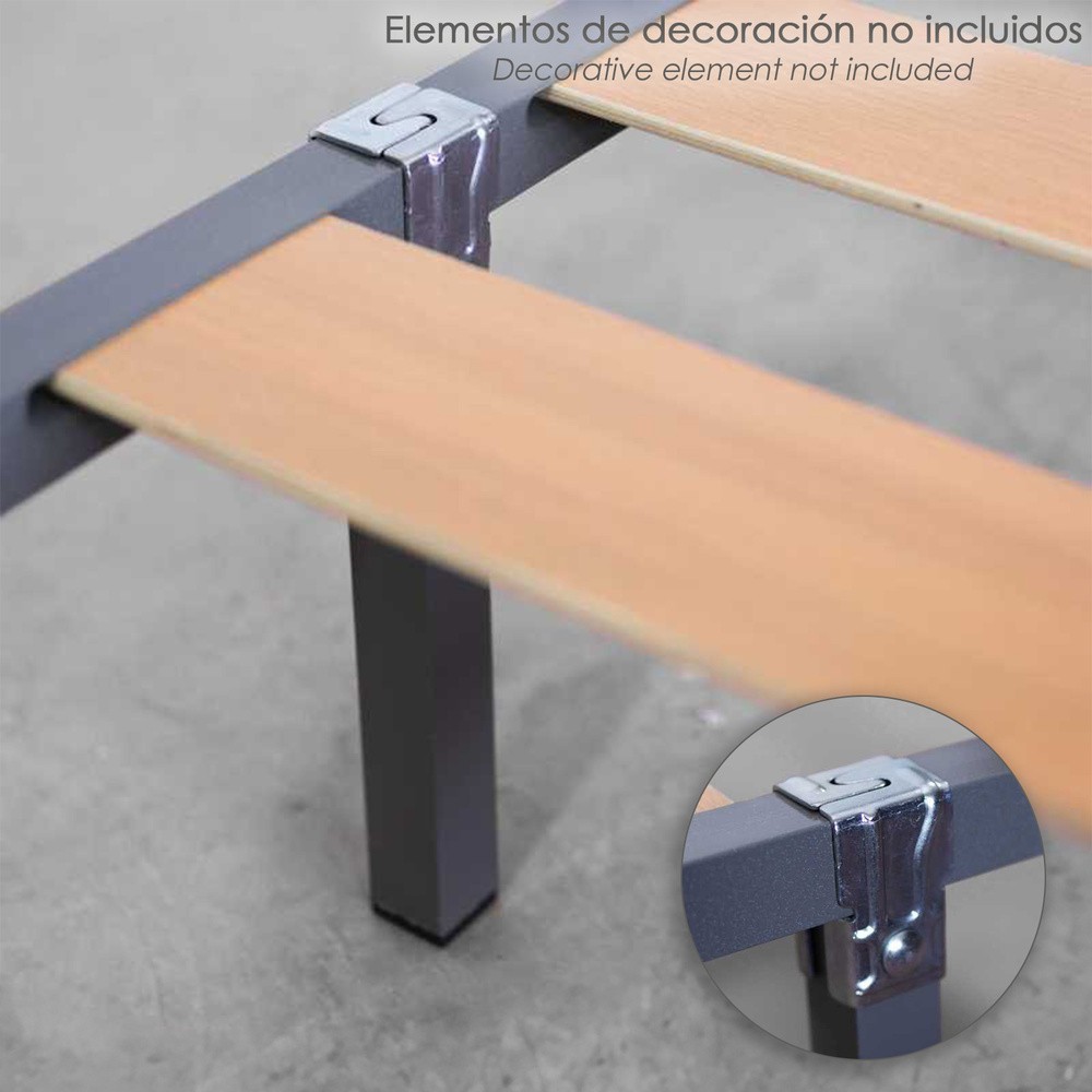 Juego Patas Somier Cuadradas (4 Unidades) Tubo 30x30 mm, Para Somier de 30x30 mm, Altura 25 cm, al por Mayor | Almacén de Ferret