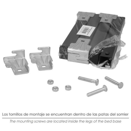 Juego Patas Somier Cuadradas (4 Unidades) Tubo 30x30 mm, Para Somier de 40x30 mm, Altura 25 cm, al por Mayor | Almacén de Ferret