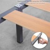 Juego Patas Somier Cuadradas (4 Unidades) Tubo 30x30 mm, Para Somier de 40x30 mm, Altura 25 cm, al por Mayor | Almacén de Ferret