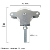 Polea Tendedero Wolfpack Zincado 40 mm, Roldana Plástico con Tornillo al por Mayor | Almacén de Ferretería