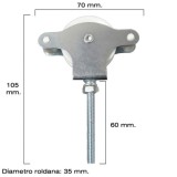 Polea Tendedero Wolfpack Zincado 60 mm, Roldana Plástico con Tornillo al por Mayor | Almacén de Ferretería