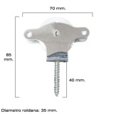 Polea Tendedero Wolfpack Inoxidable 40 mm, / Roldana Metalica Con Tirafondo al por Mayor | Almacén de Ferretería