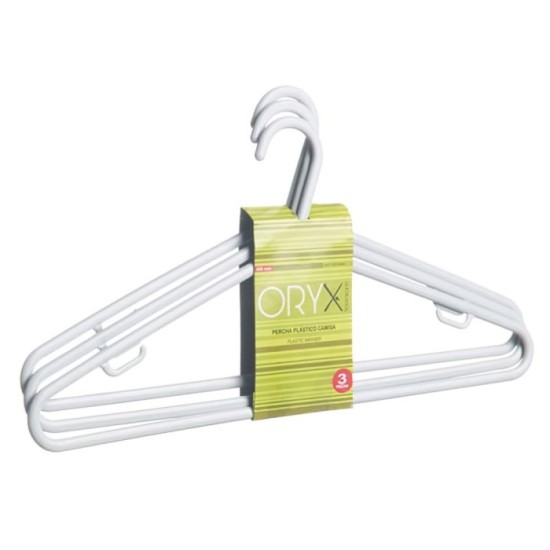 Juego Perchas de Plástico Camisa 410 mm, (Pack 3 Piezas) al por Mayor | Almacén de Ferretería
