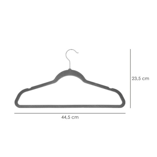 Percha Terciopelo 445 mm, (Pack 10 Piezas) al por Mayor | Almacén de Ferretería