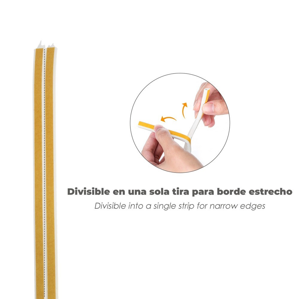 Burlete Elástico "E" 6 m, x 9 mm, Blanco al por Mayor | Almacén de Ferretería
