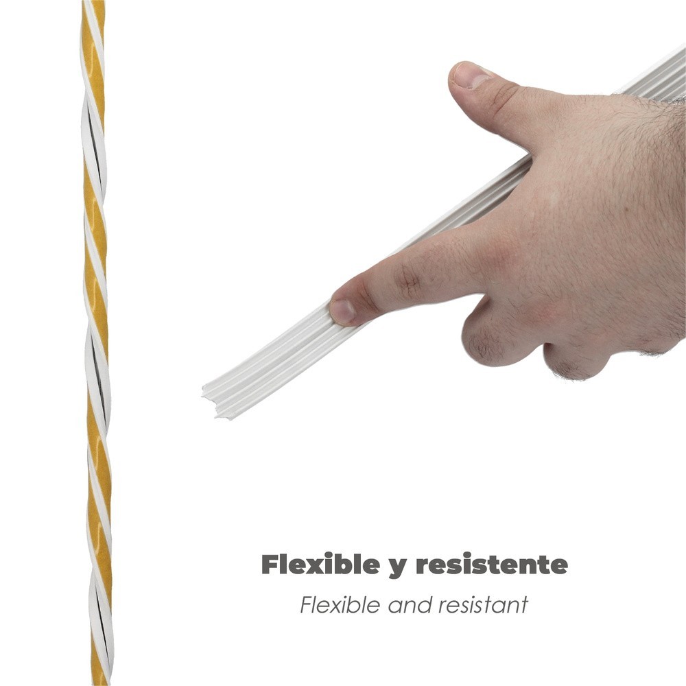 Burlete Elástico "E" 6 m, x 9 mm, Blanco al por Mayor | Almacén de Ferretería